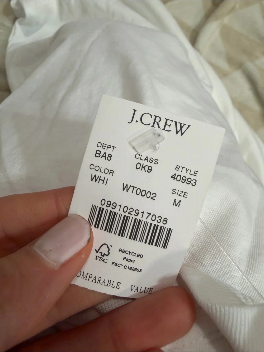 J crew Washed jersey V-neck tee